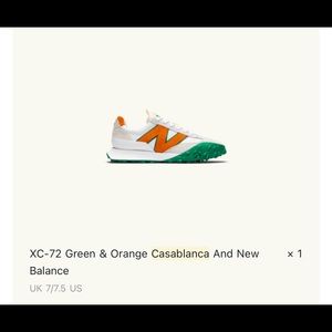 New Balance - Brand New still in box Orange + Green Casablanca Paris Sneakers